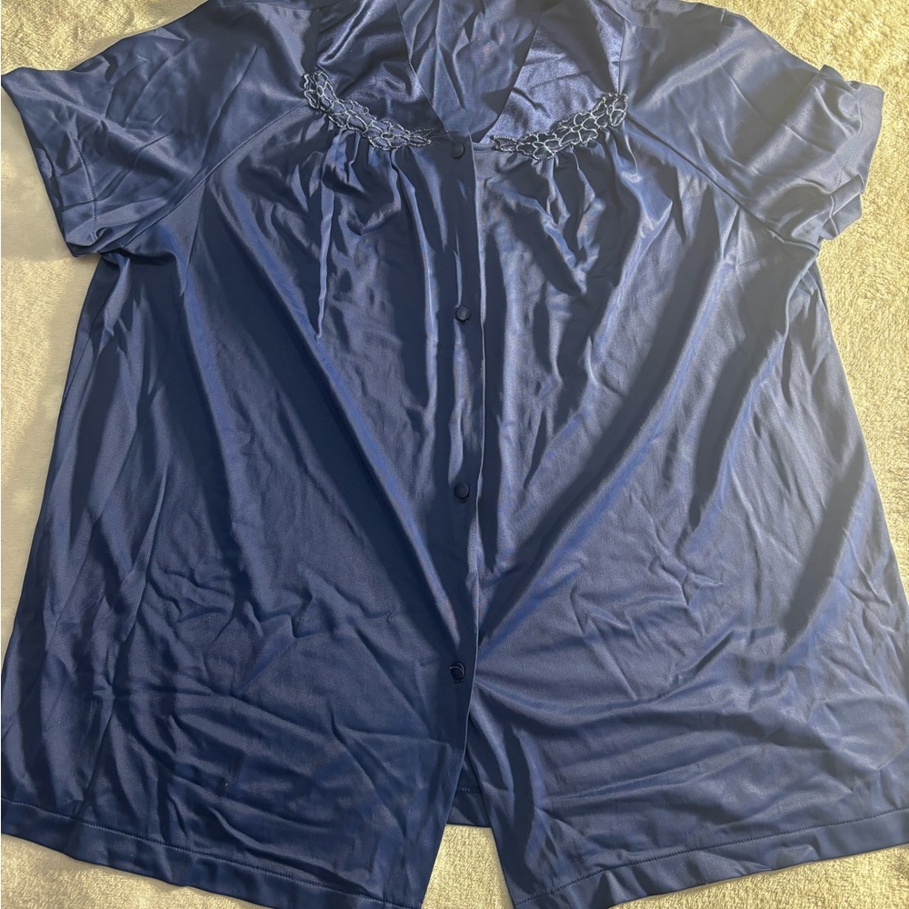 Vanity Fair Blue Satin Garment